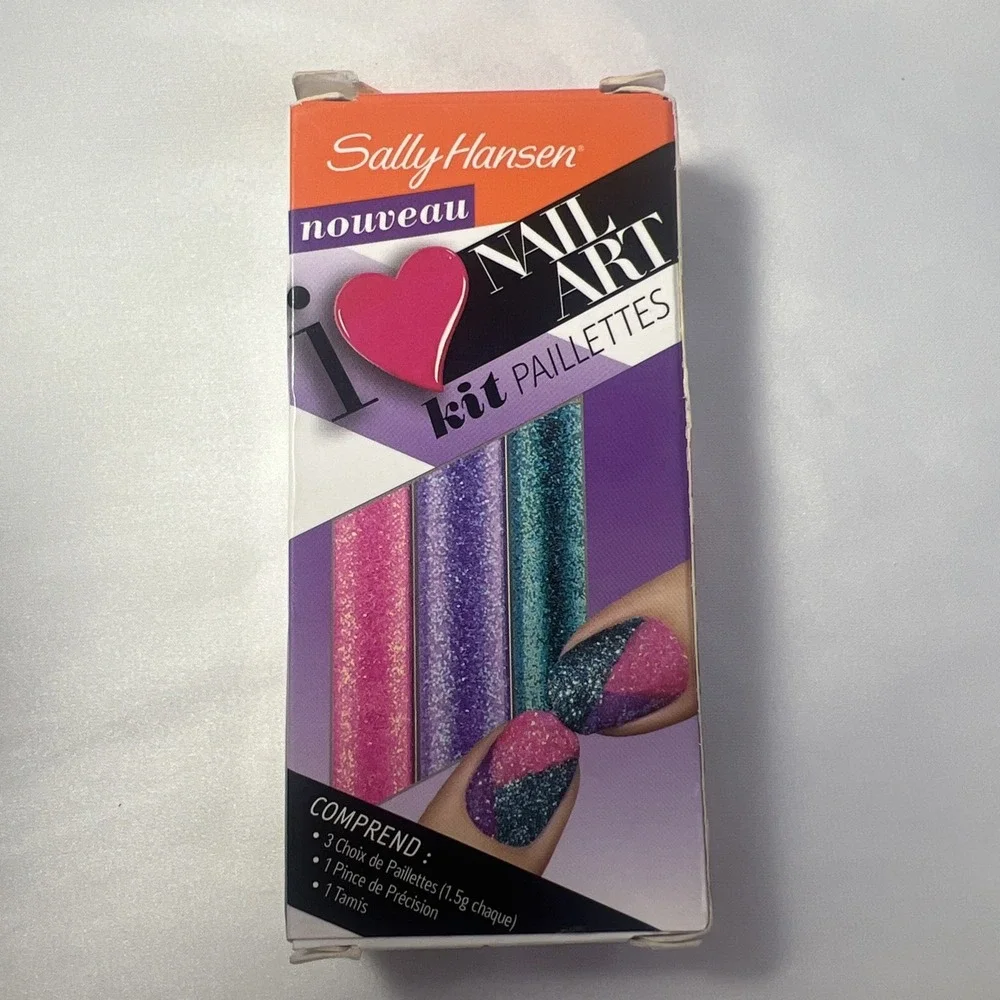 Sally Hansen‎ I Heart Nail Art #430 Glitter Kit Contains 3 Vials & Shaker Top